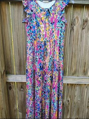 Beeson River Multicolor Floral Print Dress Size S